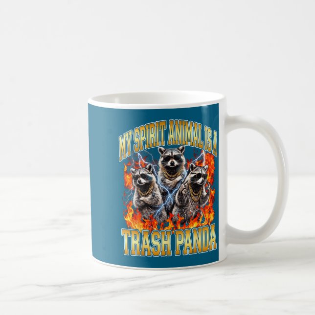 Raccoon My Srit Animal Is A Trash Panda Funny Boot Kaffeetasse (Rechts)