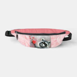 Raccoon N Herz drucken Nähen Fanny Pack Bauchtasche