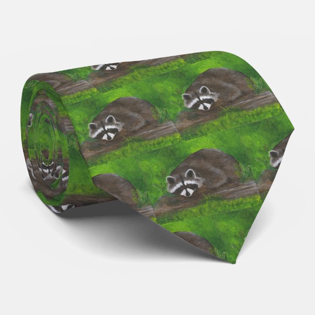 Raccoon Neck Tie Krawatte (Gerollt)