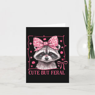 Raccoon Niedlich, aber Wild Kleinkind Funny Animal Karte
