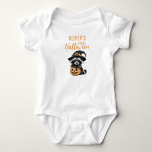 Raccoon niedlich Baby's First Halloween Baby Strampler