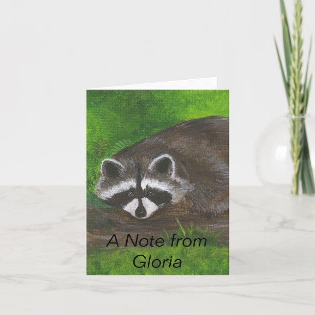Raccoon Note Card (Vorderseite)