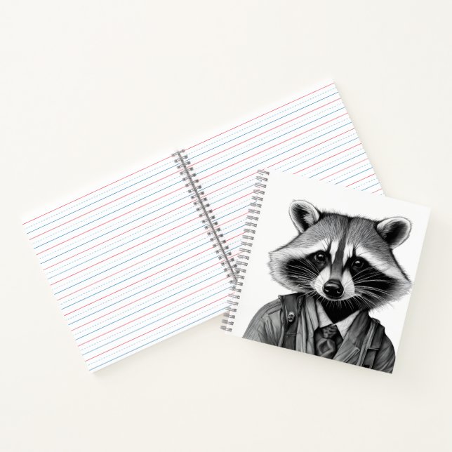 Raccoon-Notenbuch Notizbuch (Innenseite)