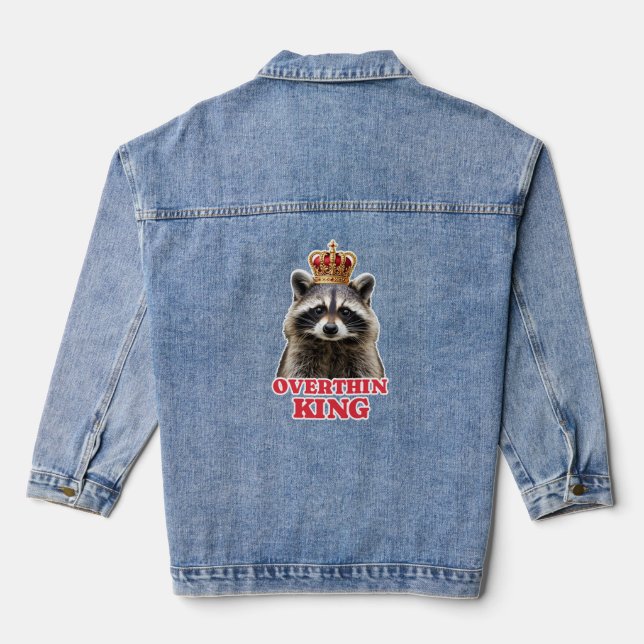 Raccoon Overthinking King Jeansjacke (Rückseite)