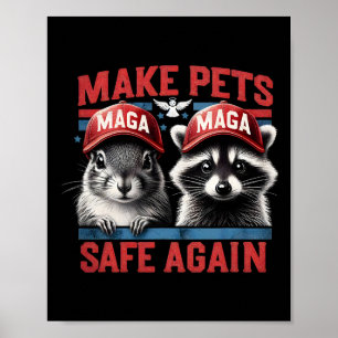 Raccoon P Nut Das Eichhörnchen schützt die Tiere Poster