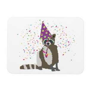 Raccoon Partying - Tiere mit einem Party Magnet
