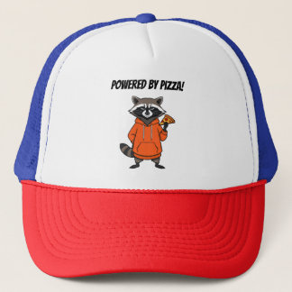 Raccoon Pizza Cap – Süße Zeichentrick-Pizza-Kinder Truckerkappe