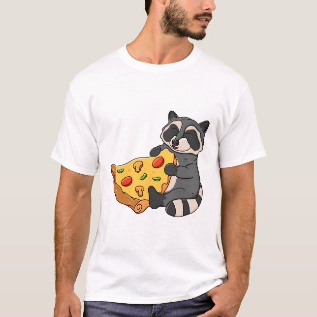 Raccoon Pizza T-Shirt (Vorderseite)