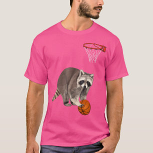 Raccoon Playing Sport Basketball Tier Häufig T-Shirt