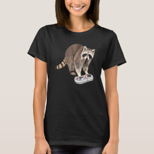 Raccoon Playing Video Game Procyonidae Animal Racc T-Shirt