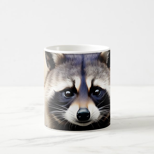 Raccoon Portrait Kaffeetasse (Mittel)
