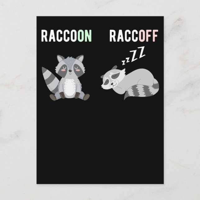 Raccoon Postkarte (Vorderseite)
