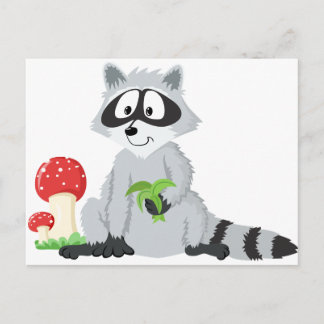Raccoon Postkarte