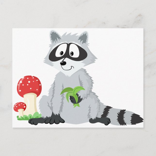 Raccoon Postkarte (Vorderseite)