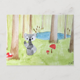 Raccoon Postkarte