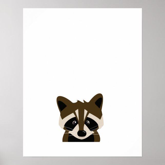 Raccoon Print Poster (Vorne)