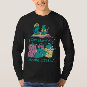 Raccoon Rat Funny Flying Tepet Mülleimer T-Shirt