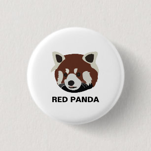 Raccoon Red Panda Raccoon Button
