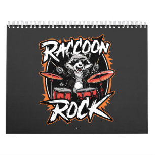 Raccoon Rock T - Shirt - Funny Raccoon Cowboy Desi Kalender