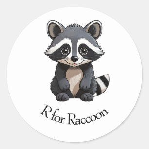 Raccoon Runder Aufkleber