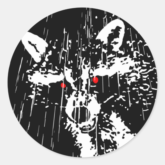 Raccoon Runder Aufkleber (Vorderseite)