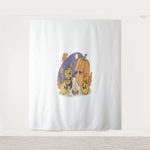 Raccoon Shirt Country Pumpkin Wandteppich