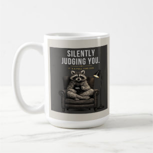 Raccoon Silently Judging Sarcastic Coffee Cup Kaffeetasse