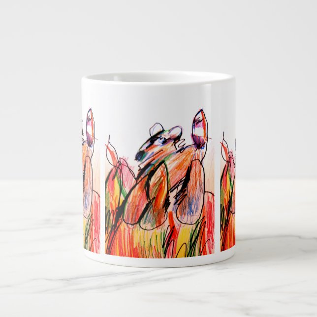 Raccoon-Spiel Herbst Jumbo-Tasse (Vorderseite)