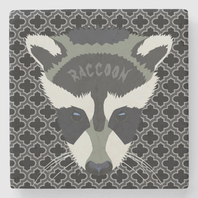 Raccoon Steinuntersetzer (Vorderseite)