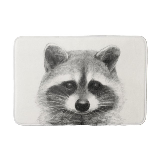 Raccoon-Stift Zeichne Badematte (Vorderseite)