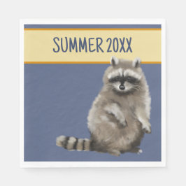 Raccoon Summer Paper Napkin Serviette