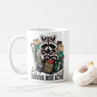 Raccoon Survival Mode Active Mug - Funny Coffee Ad Kaffeetasse