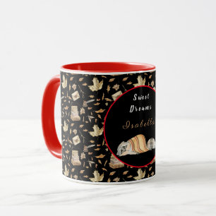 Raccoon Sweet Fall Anpassen von Text und Farbe Tasse