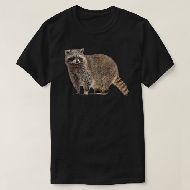 Raccoon T - Shirt Wildlife Tee Shirt Cool Nature R (Design vorne)
