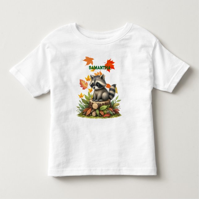 Raccoon Toddler T-Shirt Cute Animal  for Kids (Vorderseite)