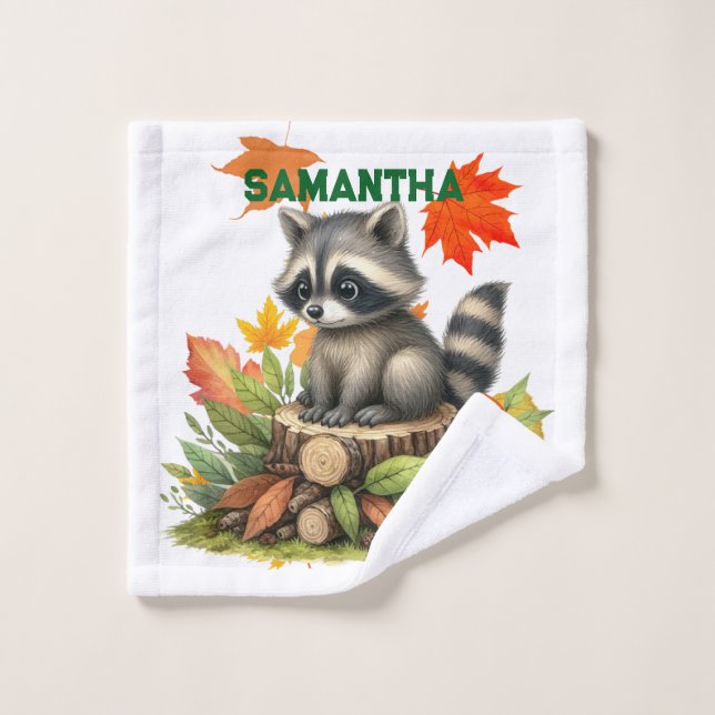 Raccoon Towel Set | Cute Animal Bath Towels (Waschlappen)