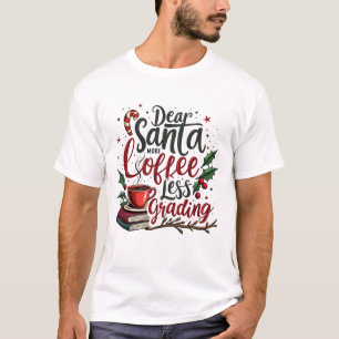 Raccoon Tragen von Weihnachtsmannmütze und Weihnac T-Shirt