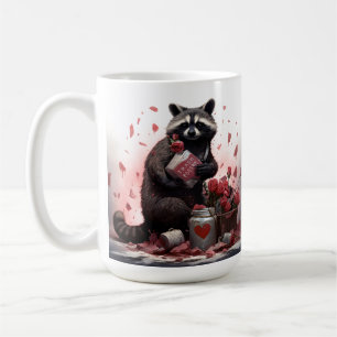 Raccoon Trash Poesie Valentinstag Kaffeetasse