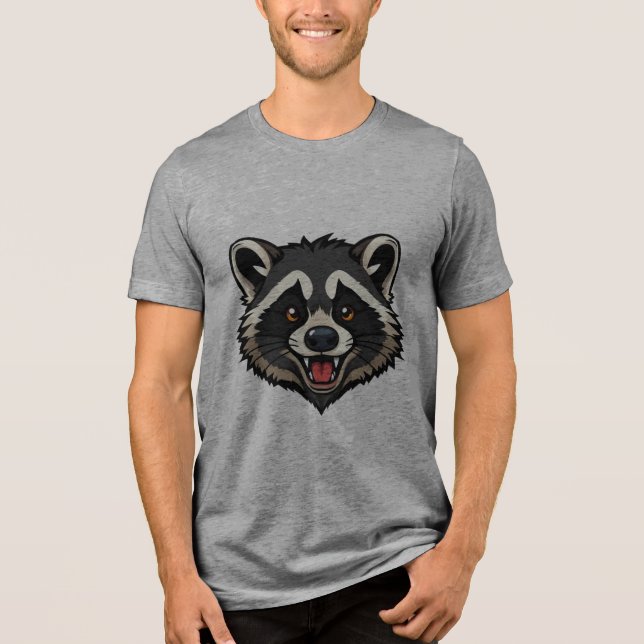 Raccoon Tri-Blend Shirt (Vorderseite)