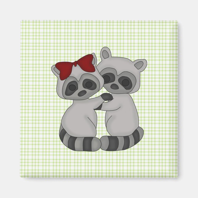 Raccoon Twins Magnet (Vorne)