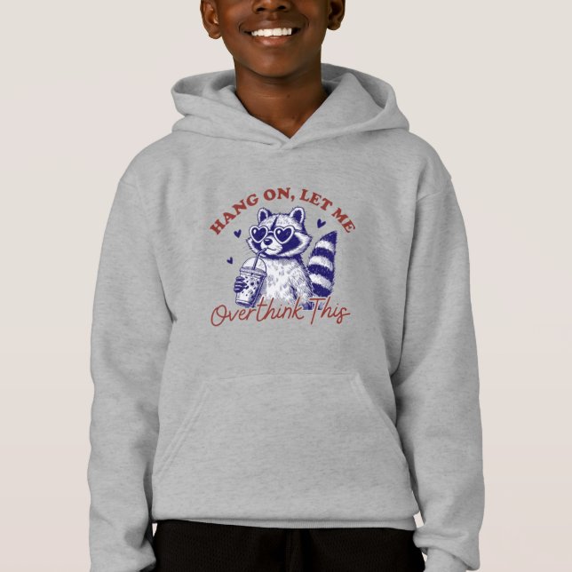 Raccoon überdenken hoodie (Vorderseite)
