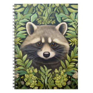 Raccoon und Folies Art Nouveau Stil Notizblock