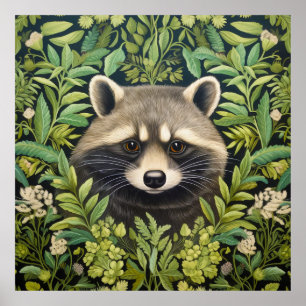 Raccoon und Folies Art Nouveau Stil Poster