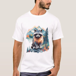 Raccoon Vector Art Animal in the Majestic T-Shirt