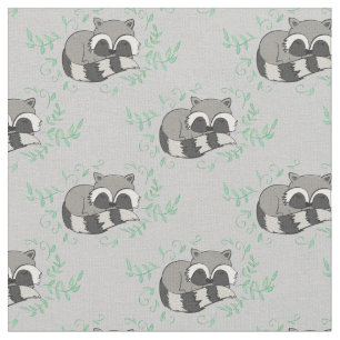 Raccoon Watercolor Baby Room Decke Woodland Animal Stoff