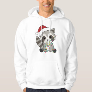 Raccoon Weihnachtsschnee Winter Raccos Hoodie