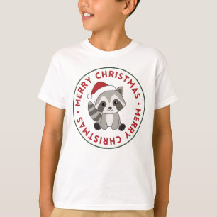 Raccoon Weihnachtsschnee Winter Raccos T-Shirt