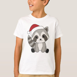 Raccoon Weihnachtsschnee Winter Raccos T-Shirt