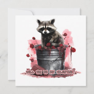 Raccoon Werden Sie mein Valentin?