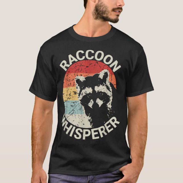 Raccoon Whisperer Raccoon Feeder Liebe Raccocoon T-Shirt (Vorderseite)